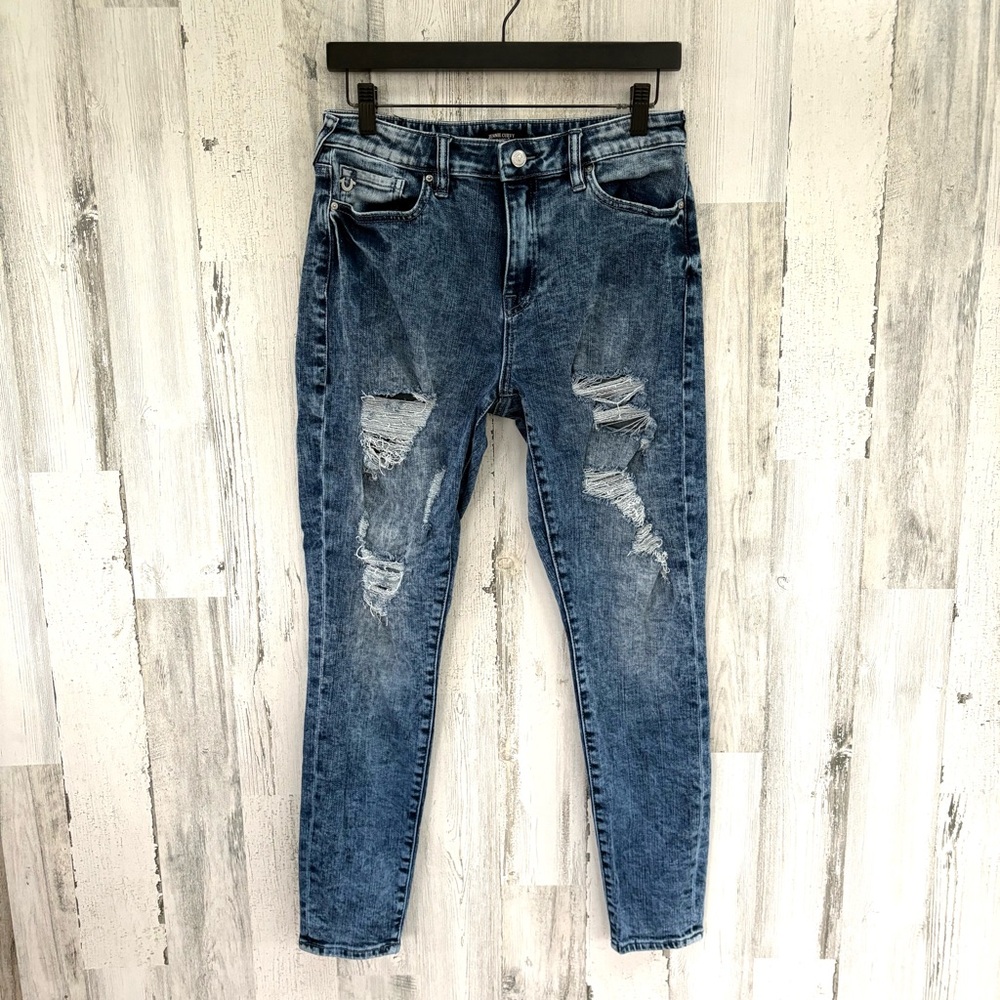 True Religion Women’s Jenny Curvy High Rise Super Skinny Jeans Size 29X28